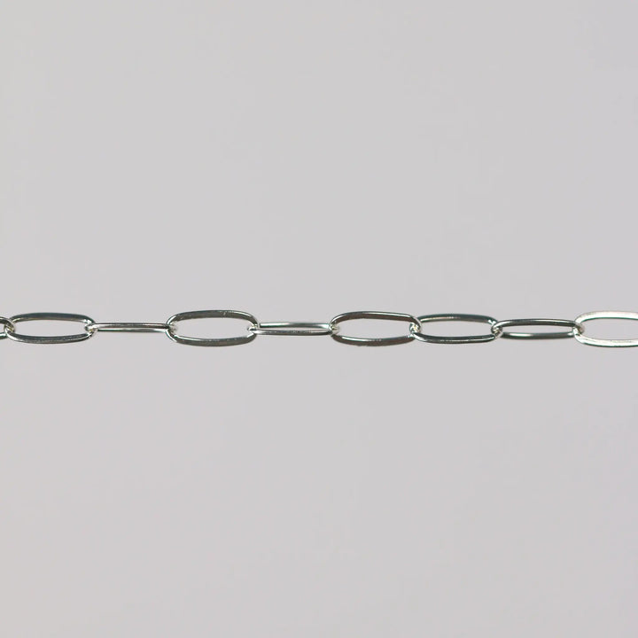 Chloe Permanent Jewelry Chain, Oval Cable Design, Flat Oval Links, Available in Gold Options and Silver by Sunstone Welders