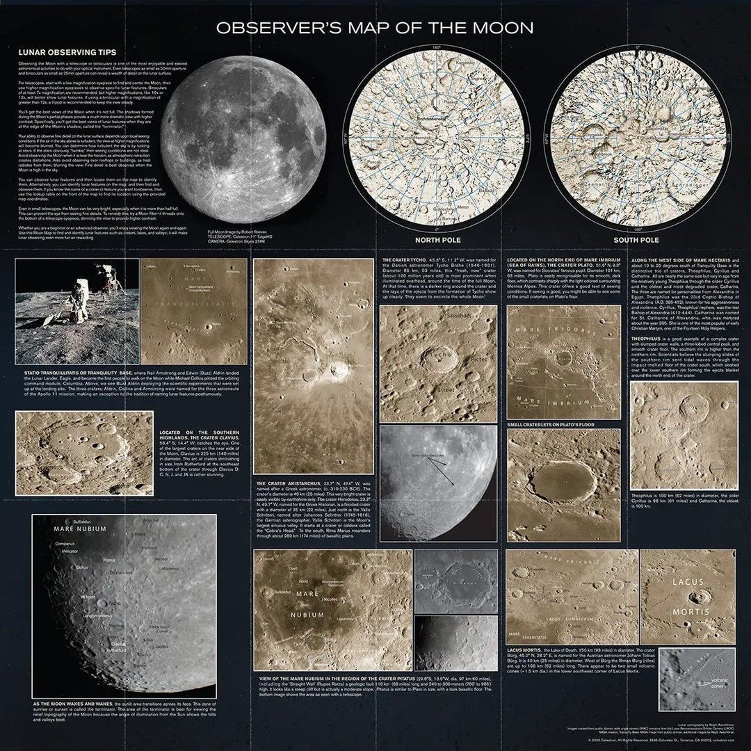 Observer’s Map of the Moon by Celestron