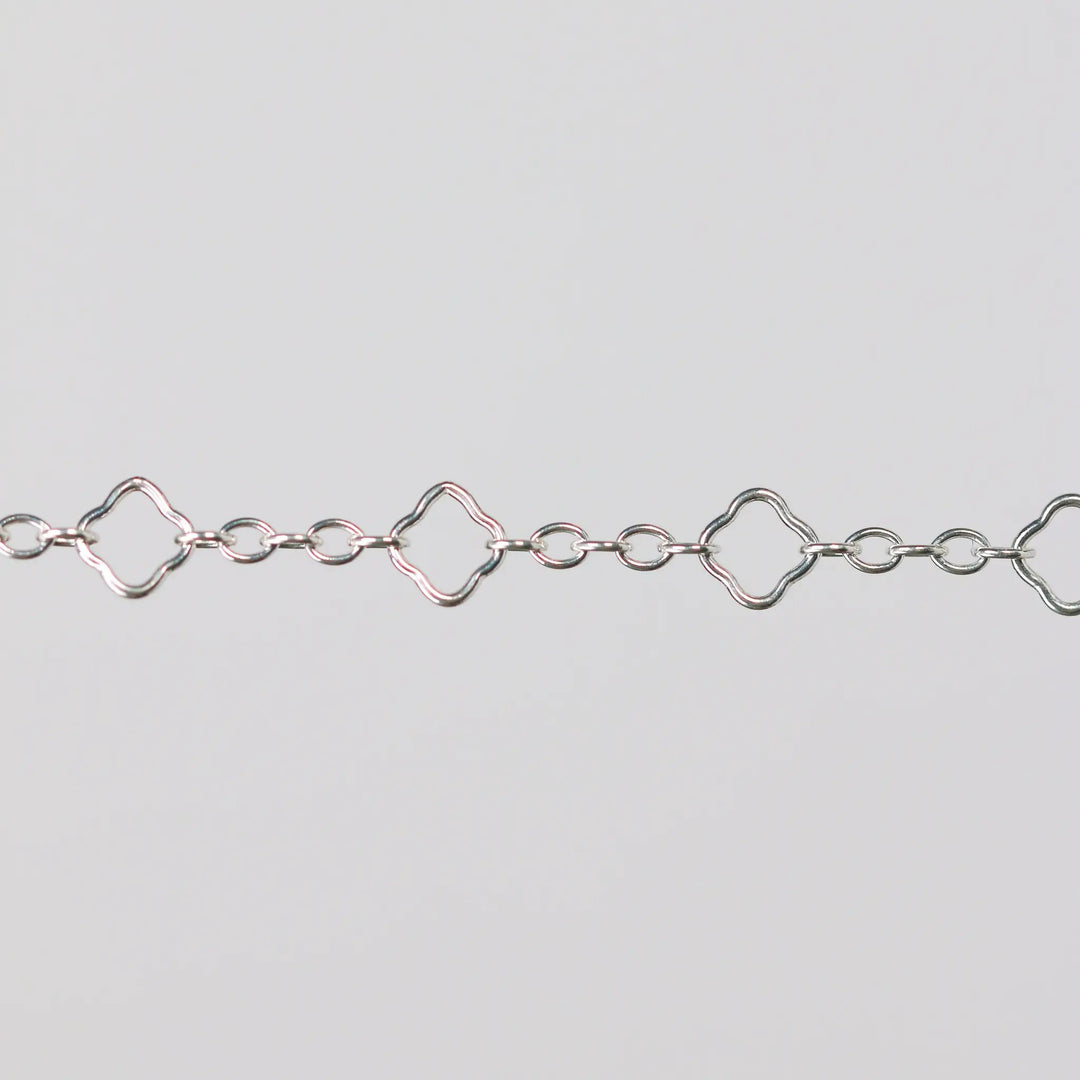 Alessia Permanent Jewelry Chain, Clover Design, Oval Links, Available in Gold Filled and Silver by Sunstone Welders