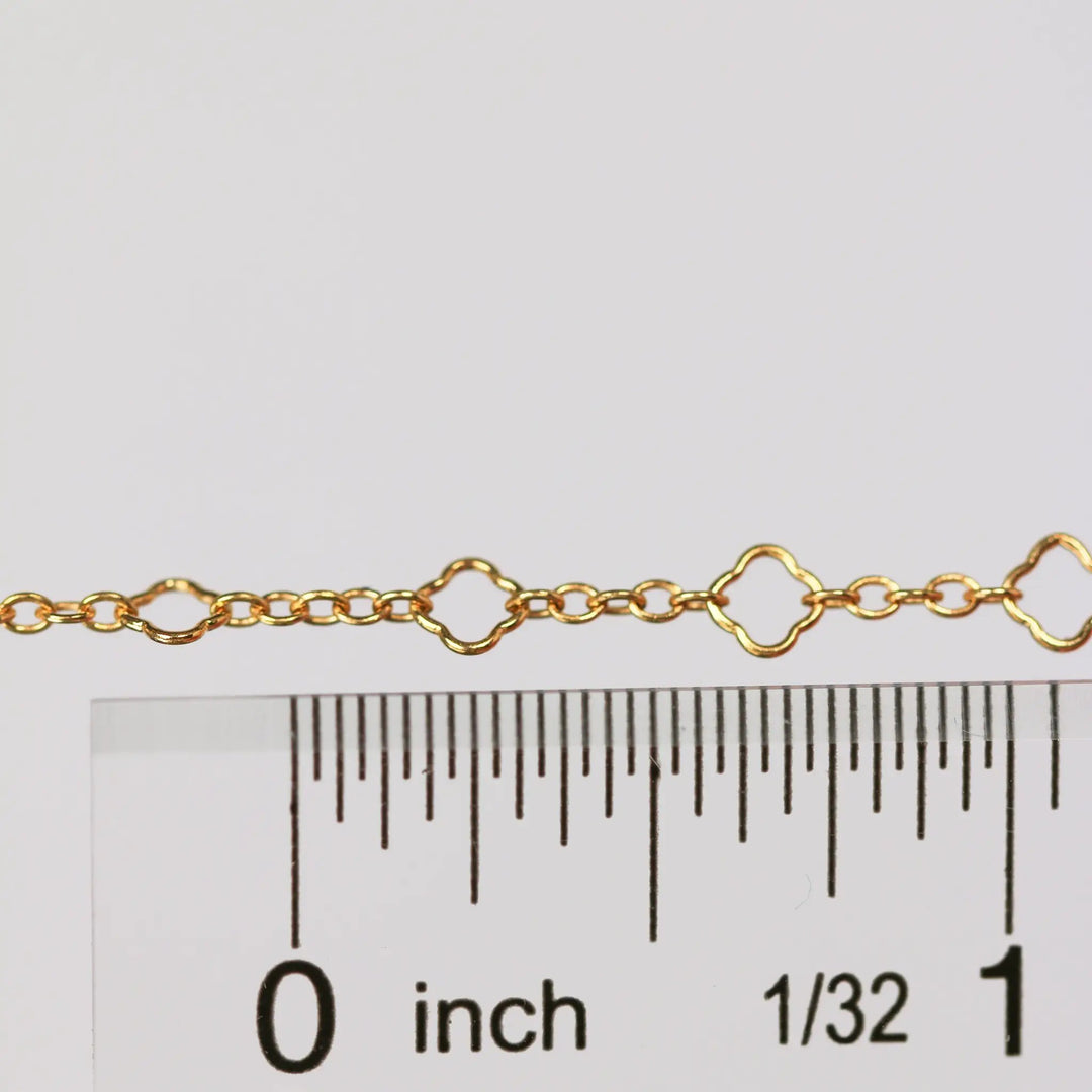 Alessia Permanent Jewelry Chain, Clover Design, Oval Links, Available in Gold Filled and Silver by Sunstone Welders