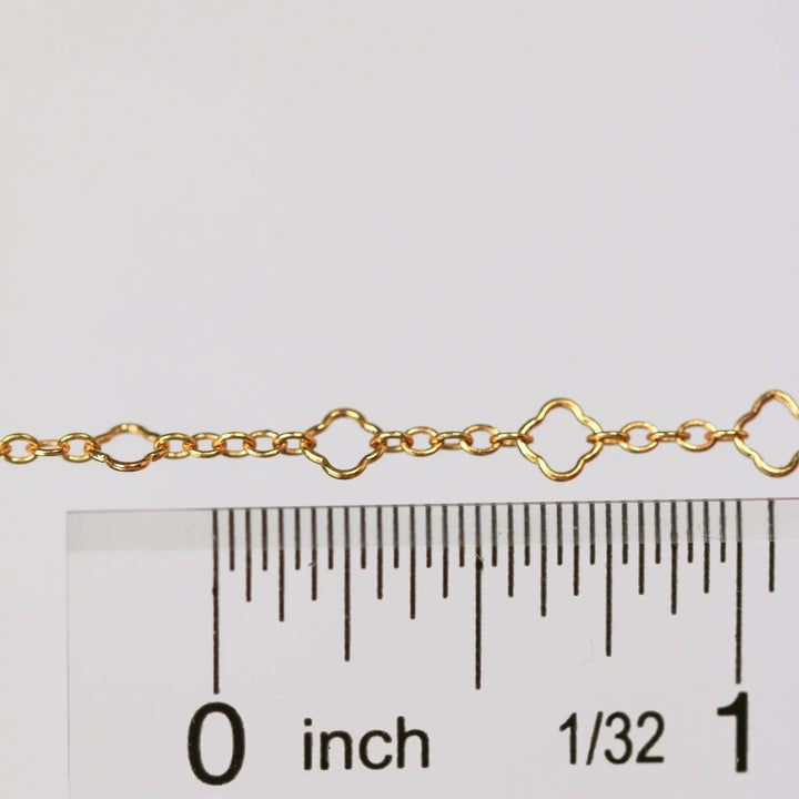 Alessia Permanent Jewelry Chain, Clover Design, Oval Links, Available in Gold Filled and Silver by Sunstone Welders
