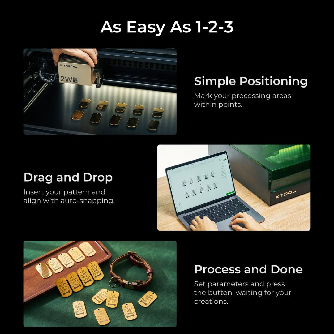xTool S1 + 1064nm IR Laser Kit: Enclosed Diode Laser Engraver & Cutter by xTool