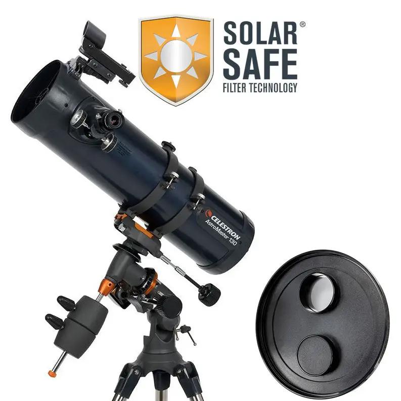 AstroMaster 130EQ-MD (Motor Drive) Telescope with FREE EclipSmart Solar Filter by Celestron