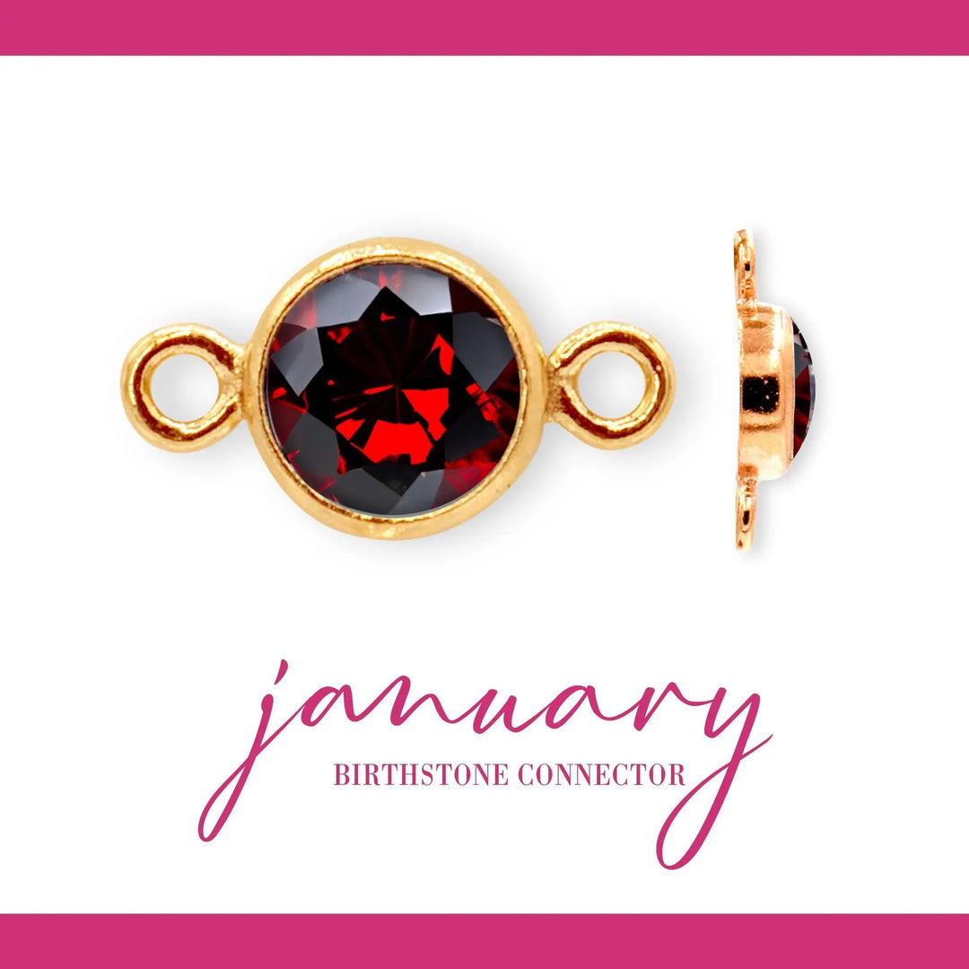 Birthstone Connectors | 4mm | 14K Gold Filled Yellow by Sunstone Welders