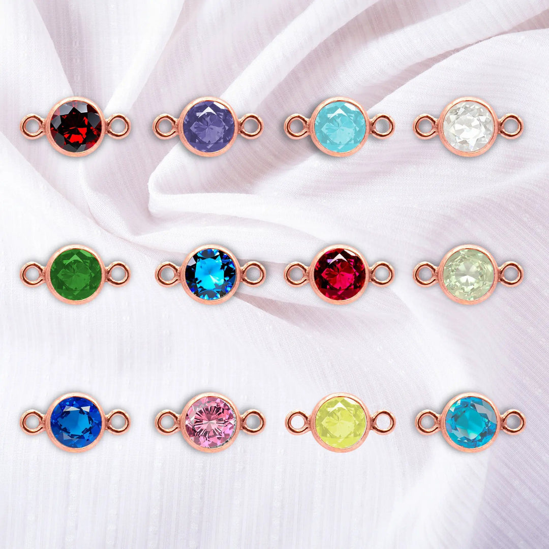 Birthstone Connectors | 4mm | 14K Gold Filled Rose by Sunstone Welders