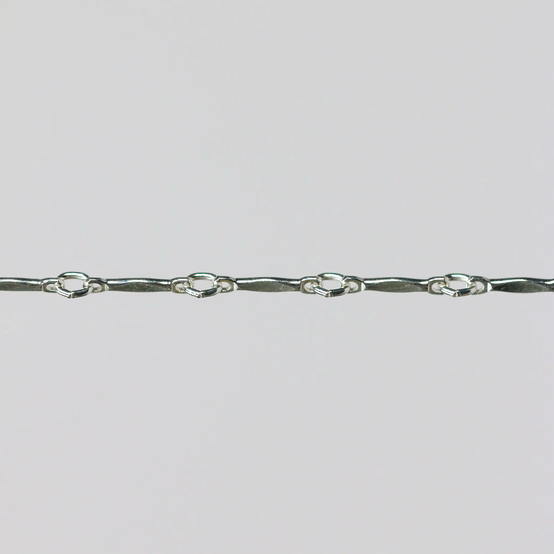 Brittany Permanent Jewelry Chain, Dapped Bar Design, Bar with Small Links, Available in Gold Filled and Silver by Sunstone Welders