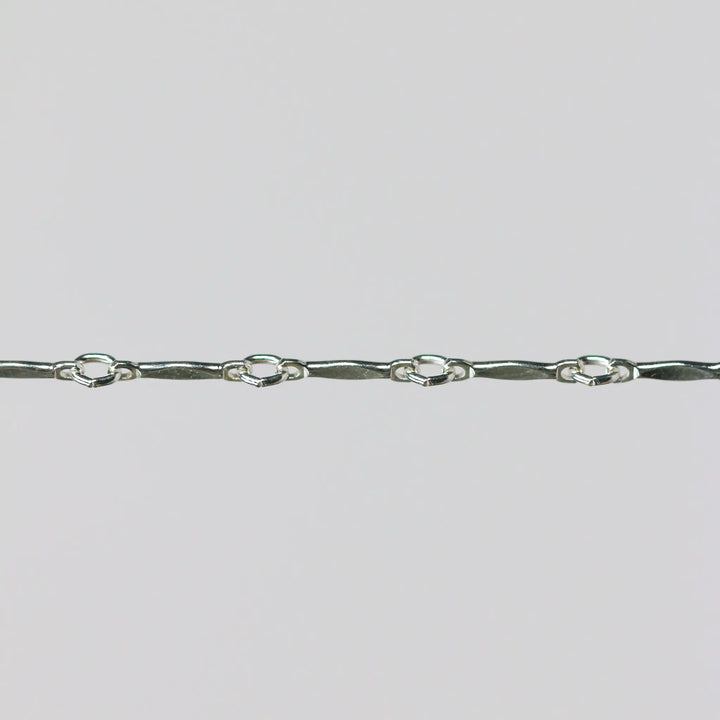 Brittany Permanent Jewelry Chain, Dapped Bar Design, Bar with Small Links, Available in Gold Filled and Silver by Sunstone Welders
