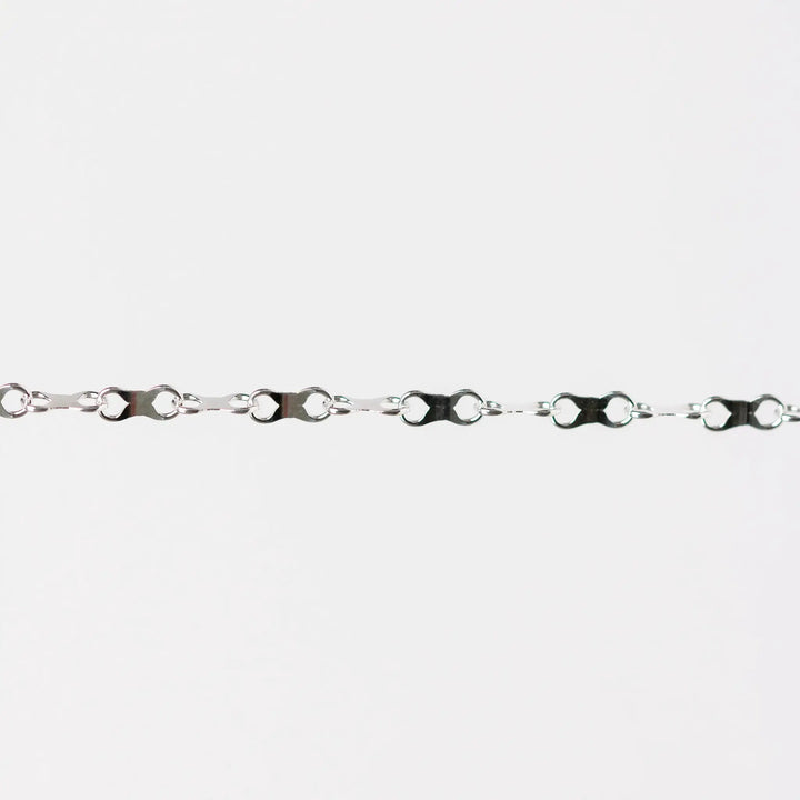Ivy Permanent Jewelry Chain, Infinity Flat Concave Links, Available in Gold-Filled and Silver by Sunstone Welders