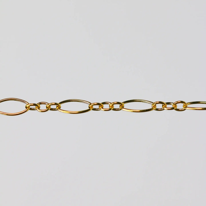 Aspen Permanent Jewelry Chain, Oval Design, Long and Small Links, Available in Gold Filled and Silver by Sunstone Welders