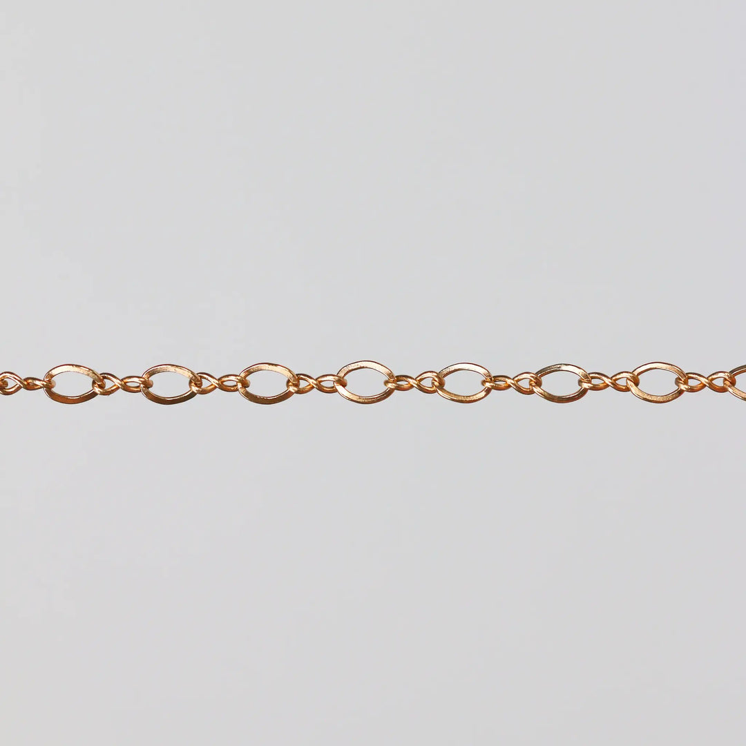 Grace Permanent Jewelry Chain, Figure 8 Design, Figure 8 Links, Available in Gold Options and Silver by Sunstone Welders