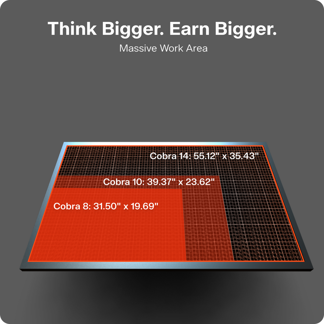 OneLaser Cobra™ 14 - Workshop Essential Laser Engraver/Cutter (130W Glass) by OneLaser