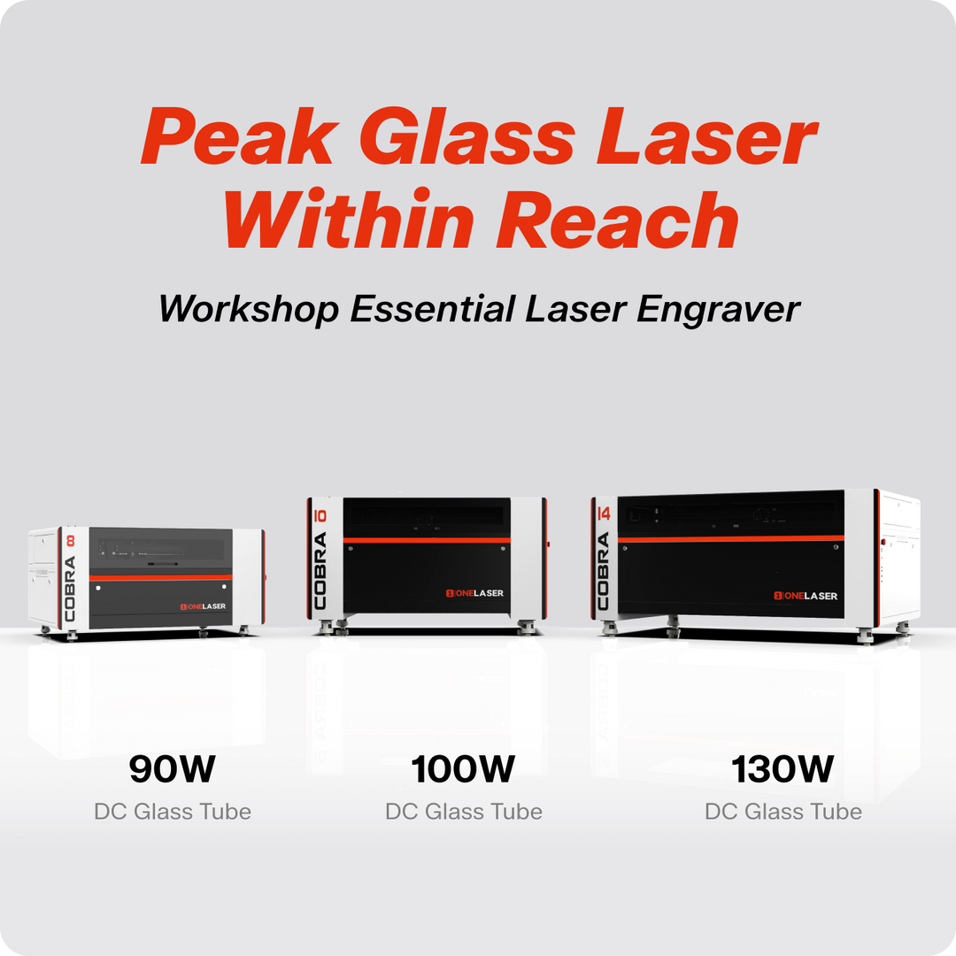 OneLaser Cobra™ 14 - Workshop Essential Laser Engraver/Cutter (130W Glass) by OneLaser