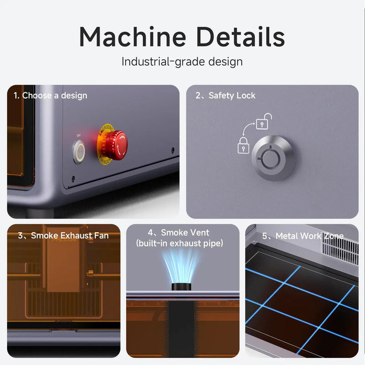 Creality Falcon A1 10W Laser Engraver, Enclosed Laser Cutter with Air Assist, HD Camera Positioning, Beginner-friendly, Class 1 Safety Laser Engravering Machine for Wood and Metal, Acrylic by SainSmart.com