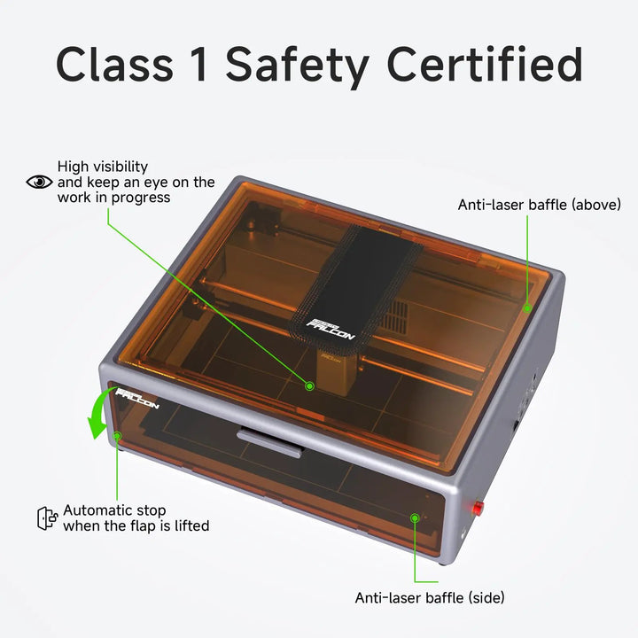 Creality Falcon A1 10W Laser Engraver, Enclosed Laser Cutter with Air Assist, HD Camera Positioning, Beginner-friendly, Class 1 Safety Laser Engravering Machine for Wood and Metal, Acrylic by SainSmart.com