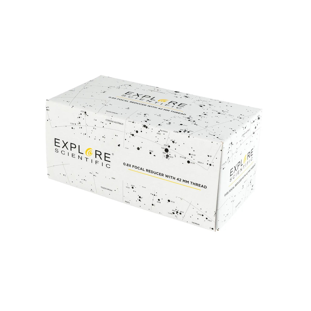 ED80 Essential Series Air-Spaced Triplet Refractor Telescope with 0.8x Focal Reducer and iEXOS-100-2 PMC-Eight Equatorial Tracker System by Explore Scientific