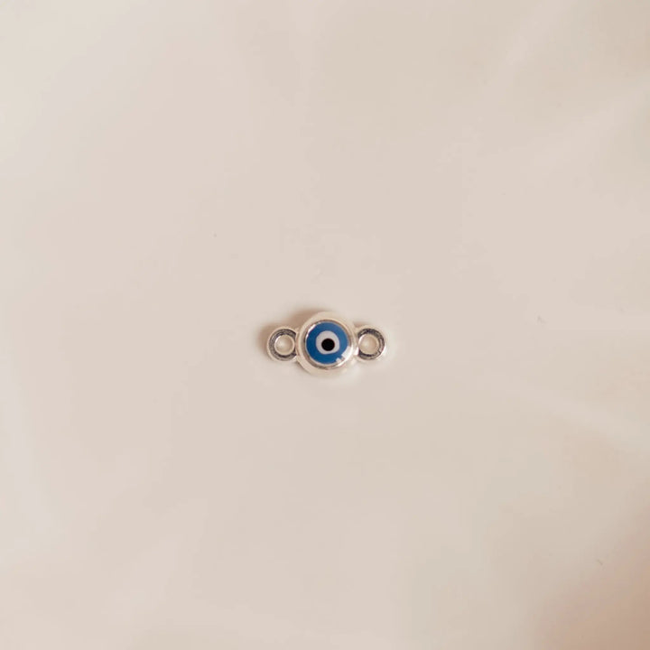 Evil Eye Design Auburn Connectors | 4 Pack | 14K Gold Filled Yellow and .925 Sterling Silver by Sunstone Welders