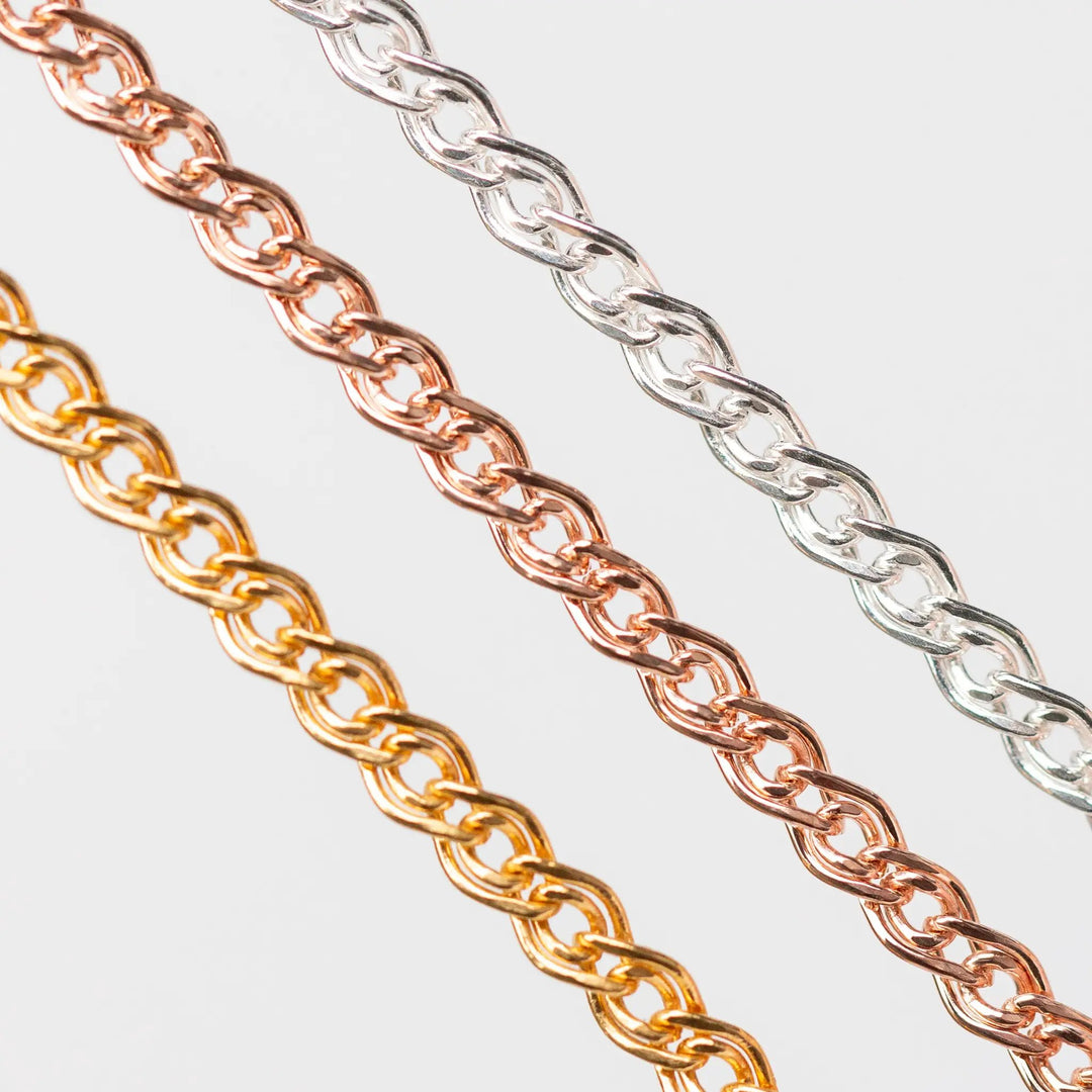 Eve Permanent Jewelry Chain, Flat Nonna Mother & Child, Available in Sterling Silver and Gold Filled by Sunstone Welders
