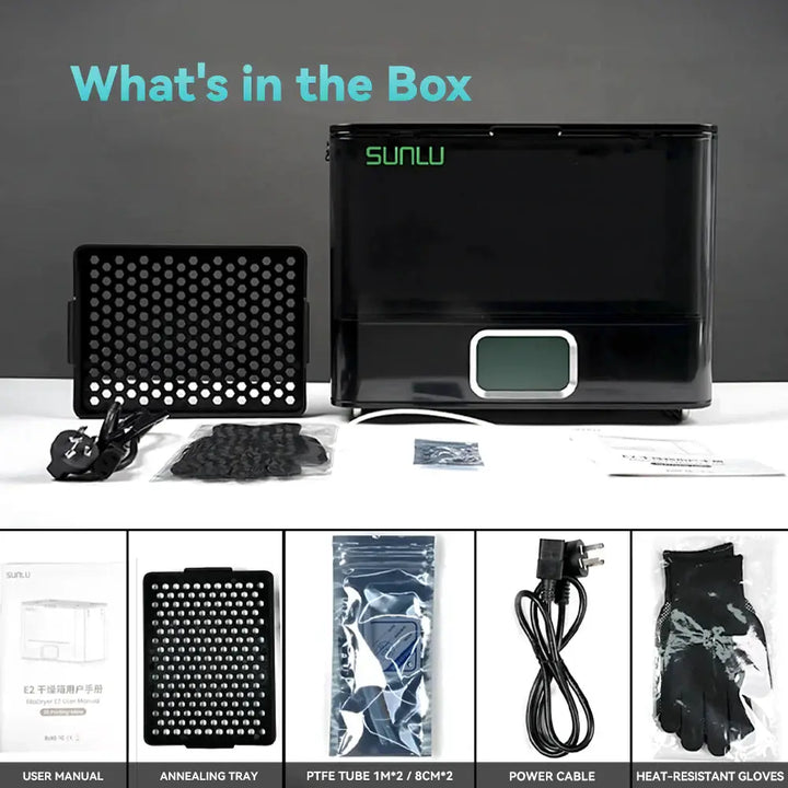 SUNLU FilaDryer E2, Professional Drying and Annealing, Up to 110℃/230°F, Born for Engineering 3D Printing Filaments by SainSmart.com
