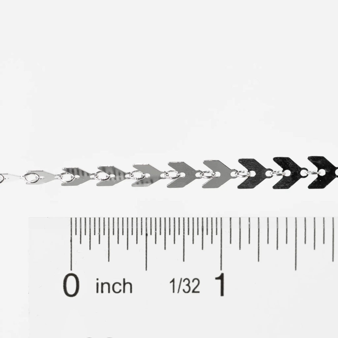 Fiona Permanent Jewelry Chain, Continuous Arrow Elements, Available in Sterling Silver by Sunstone Welders