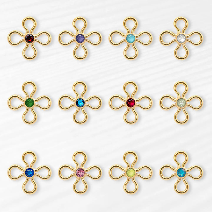Birthstone Flower Connectors | 10mm | 14K Gold Filled Yellow by Sunstone Welders