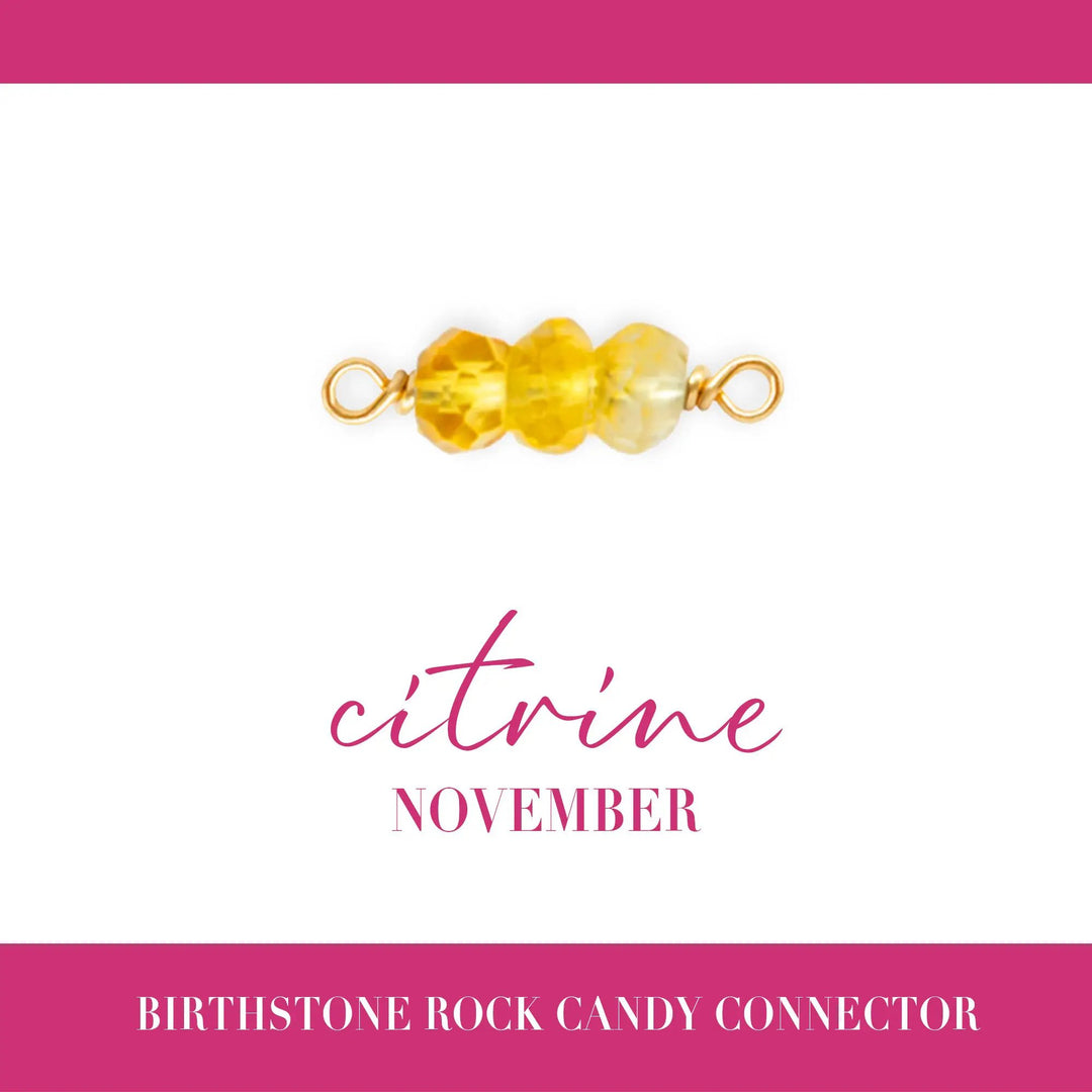 Birthstone Rock Candy Connectors | 14mm | 14K Gold Filled Yellow by Sunstone Welders