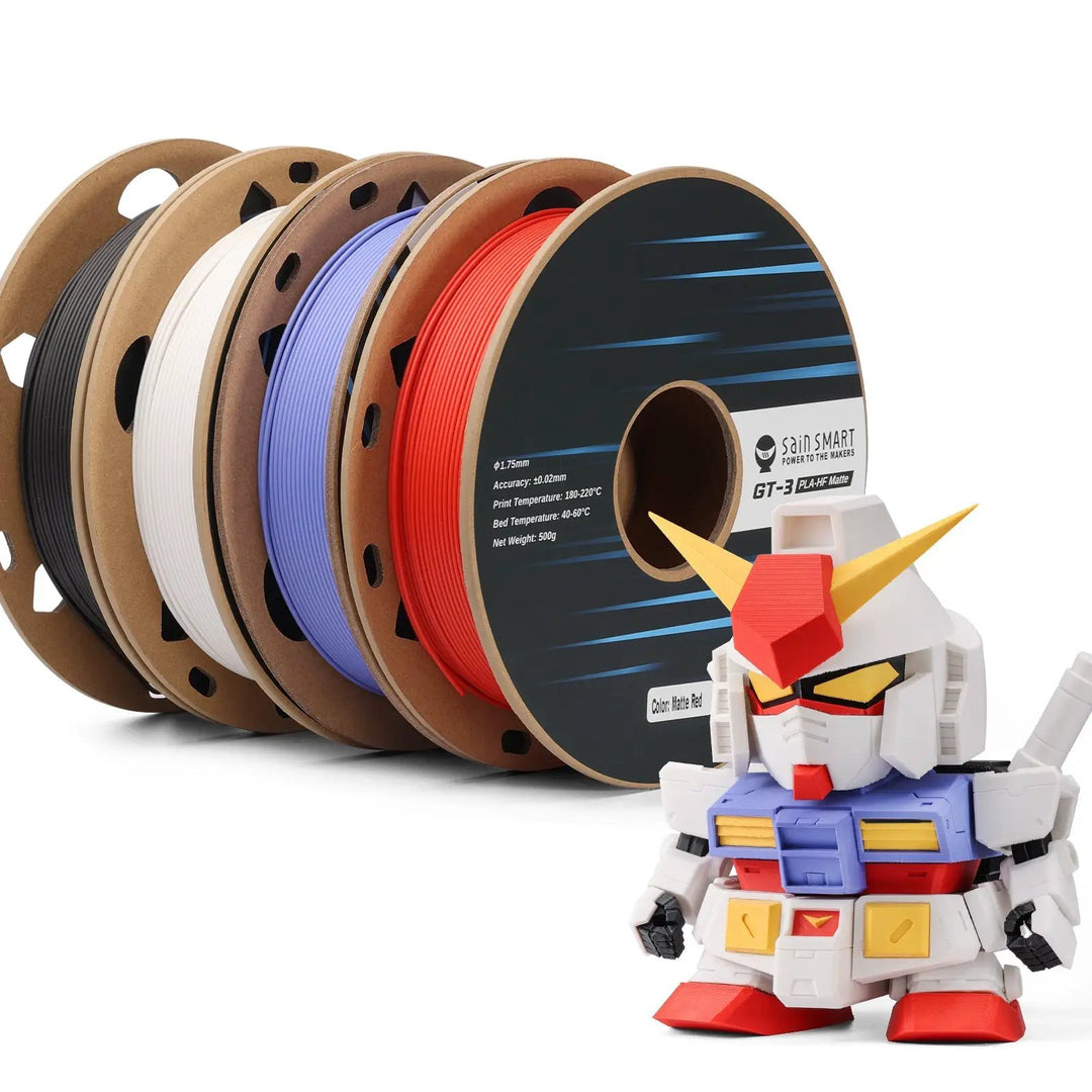GT-3 High Speed Four-Color Bundle Matte PLA Filament, 1.75mm 500g X 4 Spools, 4.4lbs (2kg) Blue, Green, Violet, Indigo by SainSmart.com