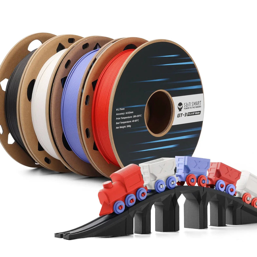 GT-3 High Speed Four-Color Bundle Matte PLA Filament, 1.75mm 500g X 4 Spools, 4.4lbs (2kg) Blue, Green, Violet, Indigo by SainSmart.com