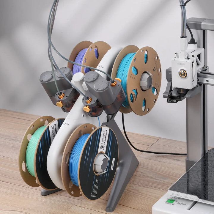 GT-3 High Speed Four-Color Bundle Matte PLA Filament, 1.75mm 500g X 4 Spools, 4.4lbs (2kg) Blue, Green, Violet, Indigo by SainSmart.com