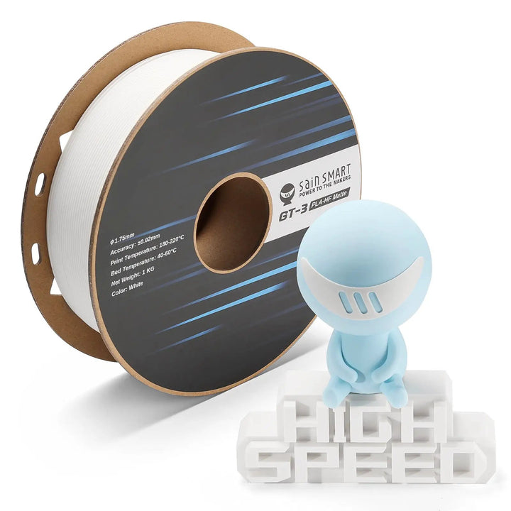 GT-3 High Speed Matte PLA Filament 1.75mm, 1KG, ±0.02mm, Black/White/Teal/Mint/Red/Grey by SainSmart.com
