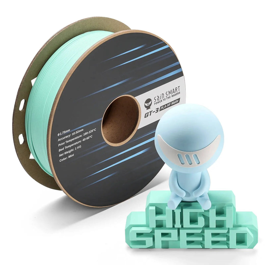GT-3 High Speed Matte PLA Filament 1.75mm, 1KG, ±0.02mm, Black/White/Teal/Mint/Red/Grey by SainSmart.com