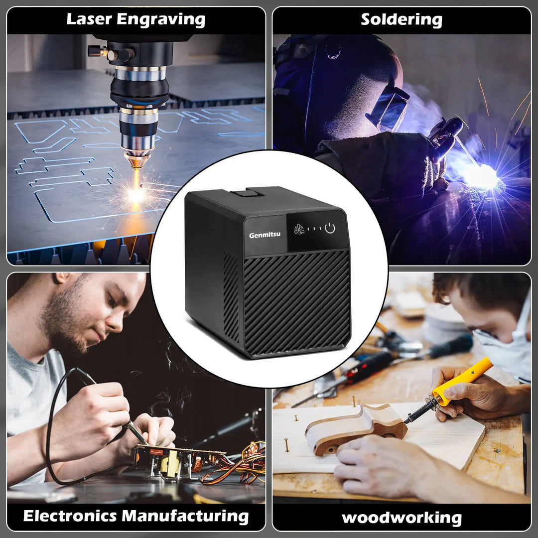 Genmitsu MD2 Smoke Purifier for Laser Engravers, Portable Fume Extractor with Five-Layer Filtration and 3-Speed Control by SainSmart.com
