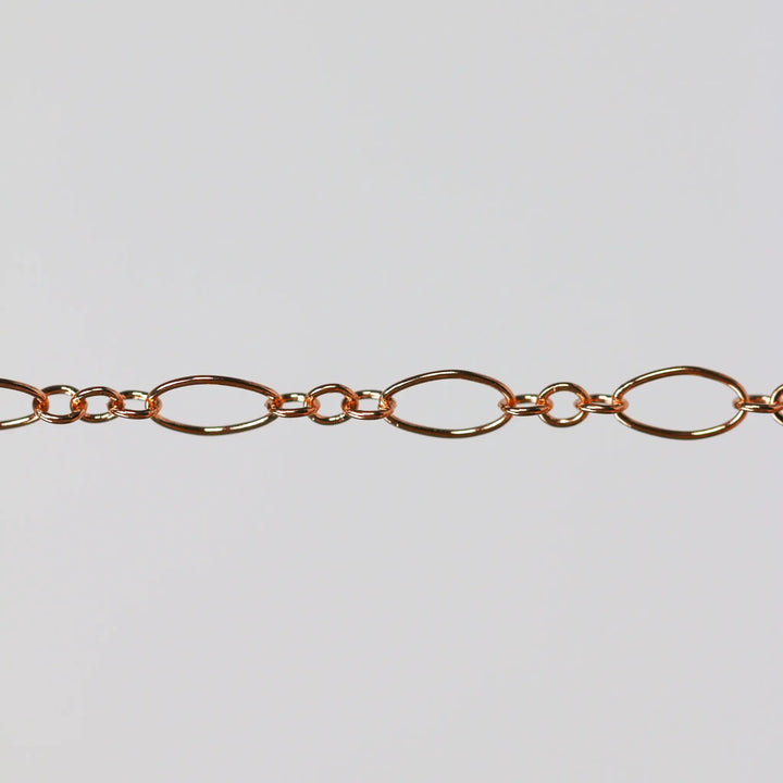 Aspen Permanent Jewelry Chain, Oval Design, Long and Small Links, Available in Gold Filled and Silver by Sunstone Welders