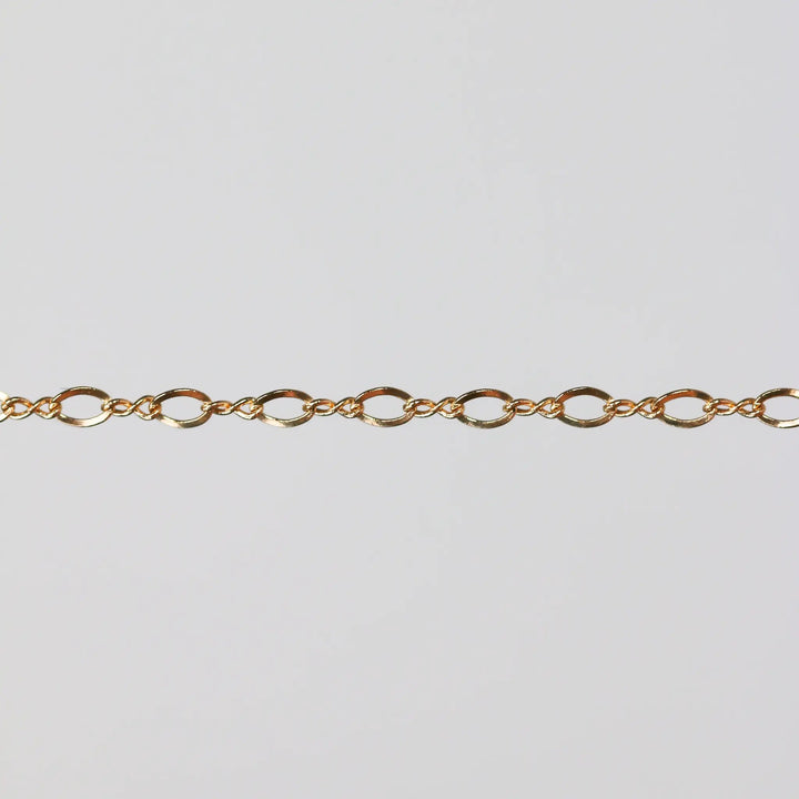 Grace Permanent Jewelry Chain, Figure 8 Design, Figure 8 Links, Available in Gold Options and Silver by Sunstone Welders