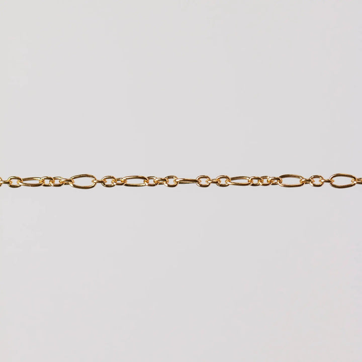 Iris Permanent Jewelry Chain, Figaro Design, Round and Oval Links, Available in Gold Filled and Silver by Sunstone Welders