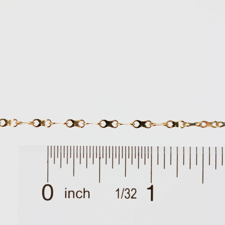Ivy Permanent Jewelry Chain, Infinity Flat Concave Links, Available in Gold-Filled and Silver by Sunstone Welders