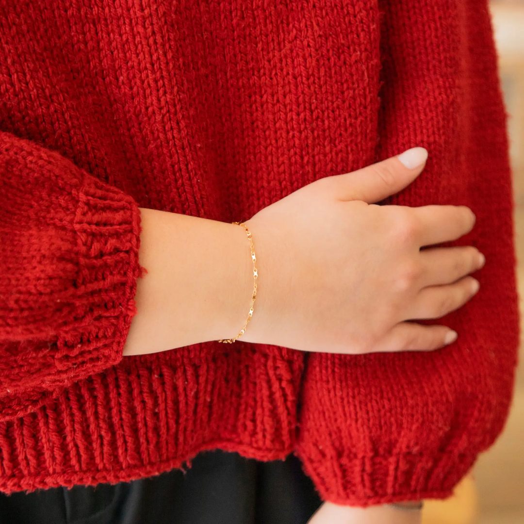 Ivy Permanent Jewelry Chain, Infinity Flat Concave Links, Available in Gold-Filled and Silver by Sunstone Welders
