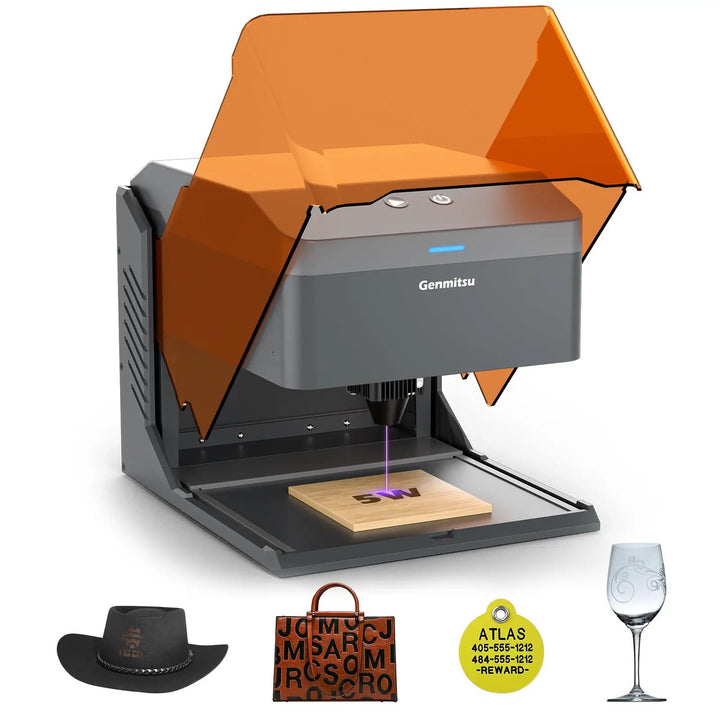 Kiosk Laser Engraver Machine, Compact, Open-to-use, 2.5W/5W/10W, Home Laser Cutter with Acrylic Enclosure by SainSmart.com