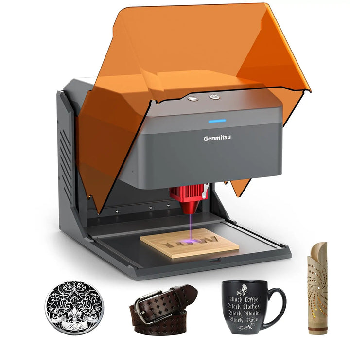 Kiosk Laser Engraver Machine, Compact, Open-to-use, 2.5W/5W/10W, Home Laser Cutter with Acrylic Enclosure by SainSmart.com