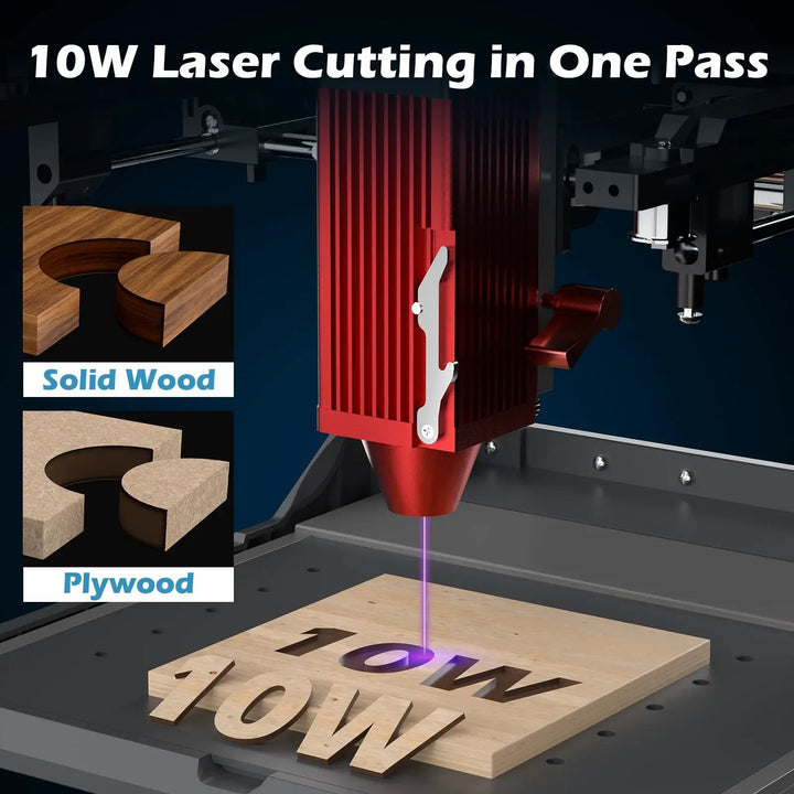 Kiosk Laser Engraver Machine, Compact, Open-to-use, 2.5W/5W/10W, Home Laser Cutter with Acrylic Enclosure by SainSmart.com