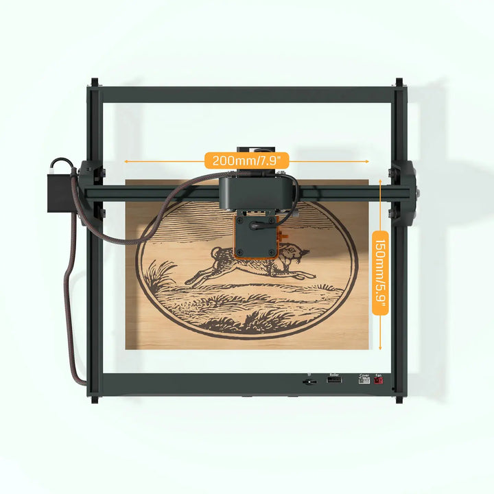 Kortek Laser Engraver Machine, 2.5W/5W/10W, ±0.01mm High Precision, IR Laser Compatible, Portable CNC Laser Cutter by SainSmart.com