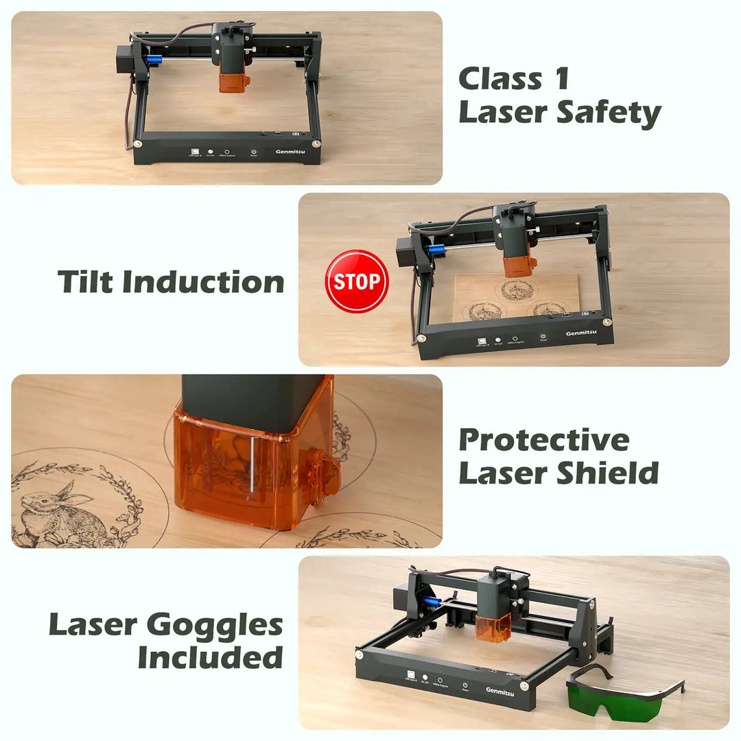 Kortek Laser Engraver Machine, 2.5W/5W/10W, ±0.01mm High Precision, IR Laser Compatible, Portable CNC Laser Cutter by SainSmart.com