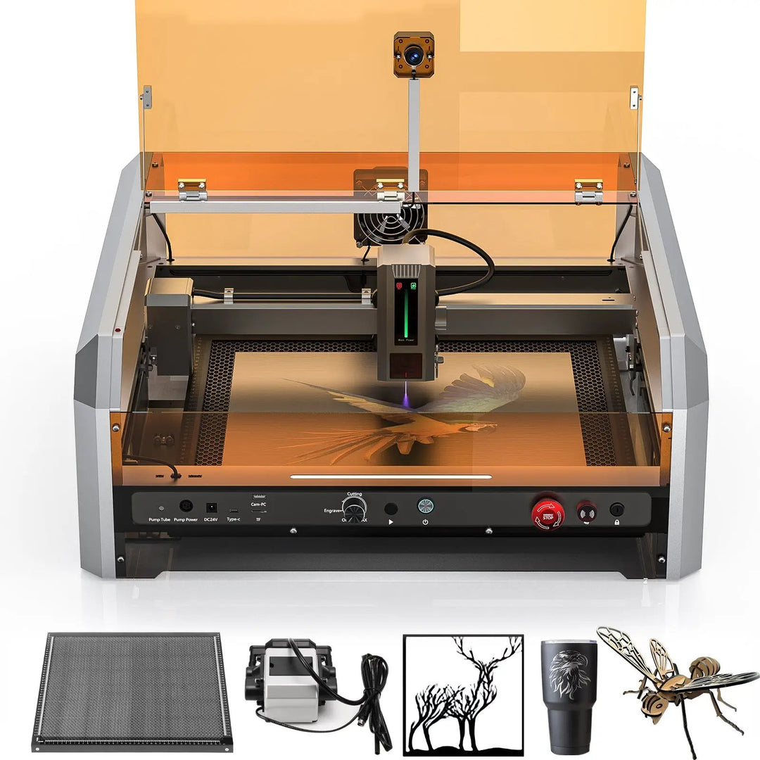 L8 Laser Engraver Machine, 20W/40W Power, 40000mm/min High Speed All-in-one, Air Assist, Lightburn Camera by SainSmart.com