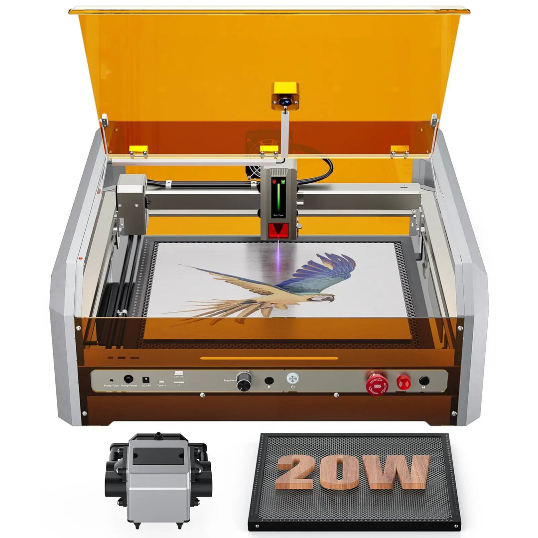 L8 Laser Engraver Machine, 20W/40W Power, 40000mm/min High Speed All-in-one, Air Assist, Lightburn Camera by SainSmart.com