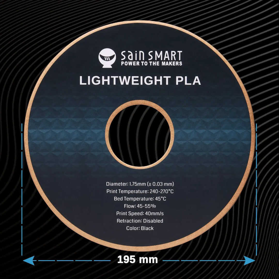 LW-PLA Filament, 1.75mm, Black & White, 1KG, Lightweight Low-Density Active Foaming PLA for 3D Print RC Planes Drone Parts by SainSmart.com