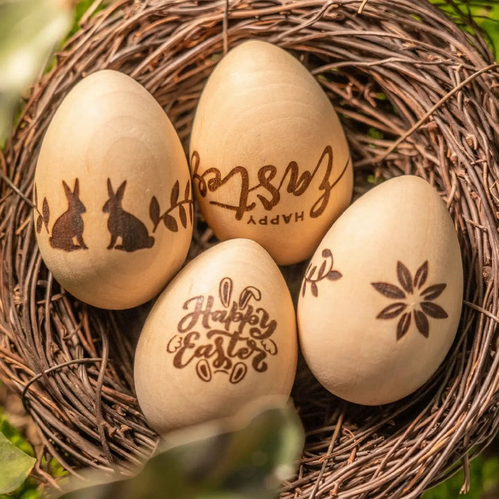 Wooden Easter Eggs (6pcs) by LaserPecker