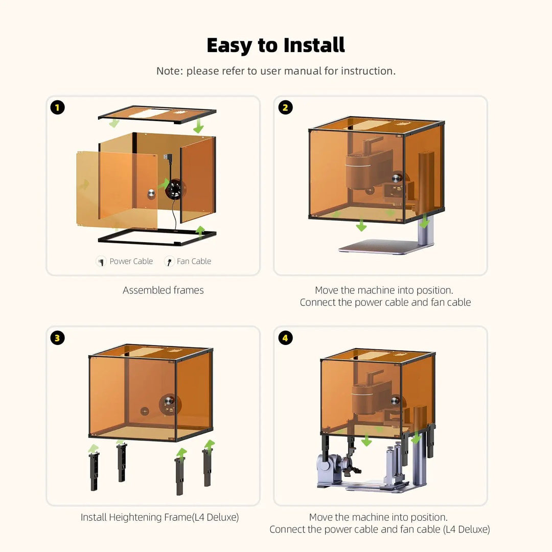LaserPecker LP4 Cubic Cover Riser (4 pcs) by LaserPecker