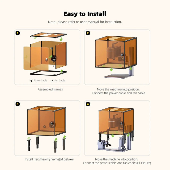 LaserPecker LP4 Cubic Cover Riser (4 pcs) by LaserPecker