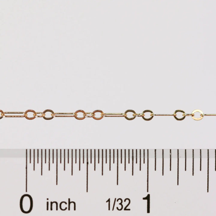 Marlee Permanent Jewelry Chain, Cable Paperclip Design, Long and Short Links, Available in Gold Options and Silver by Sunstone Welders