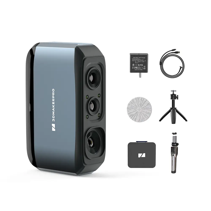 3DMakerpro Moose 3D scanner package contents and included accessories