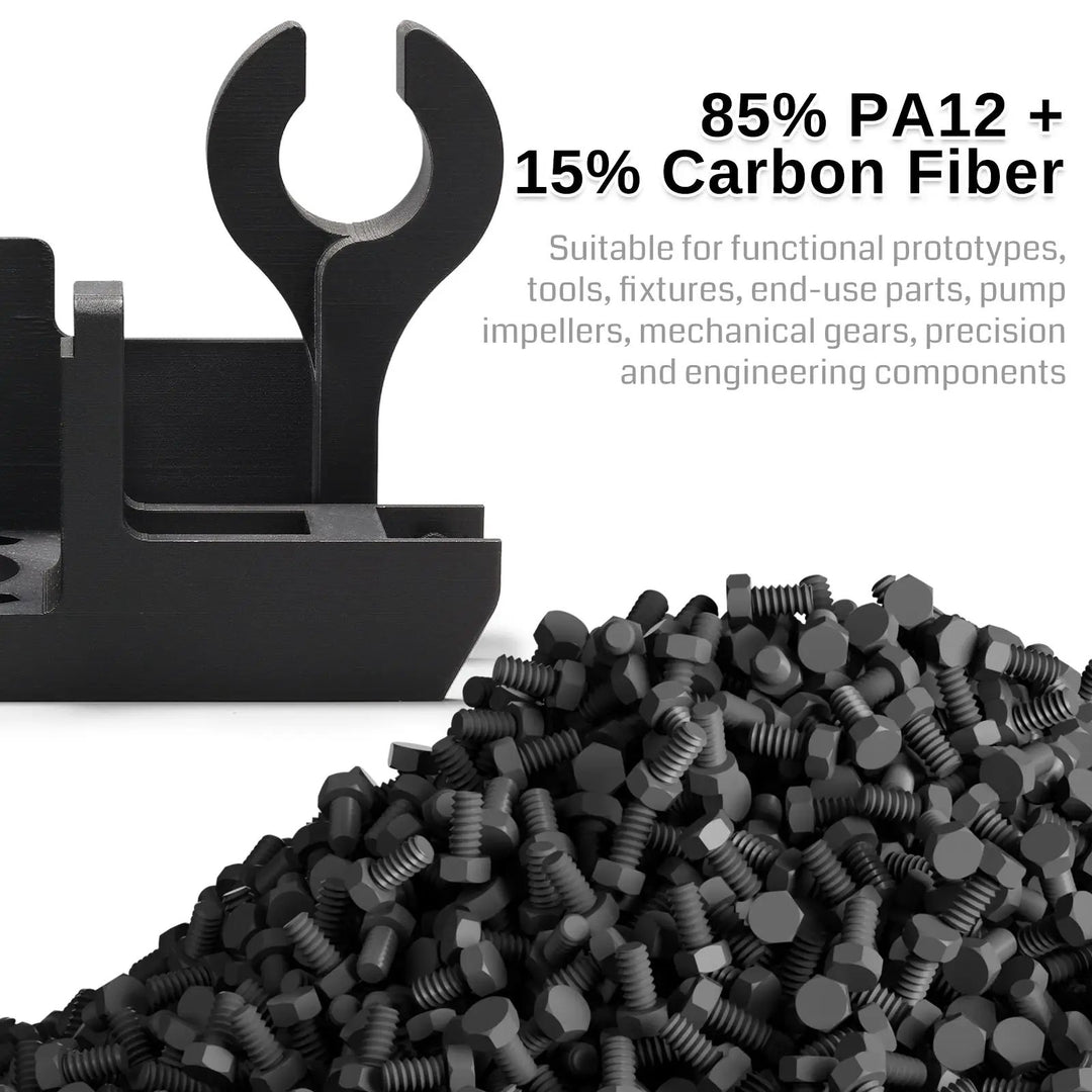 ePA12-CF 1.75mm Carbon Fiber Nylon Filament, 0.5kg, Accuracy +/- 0.05 mm, Black by SainSmart.com